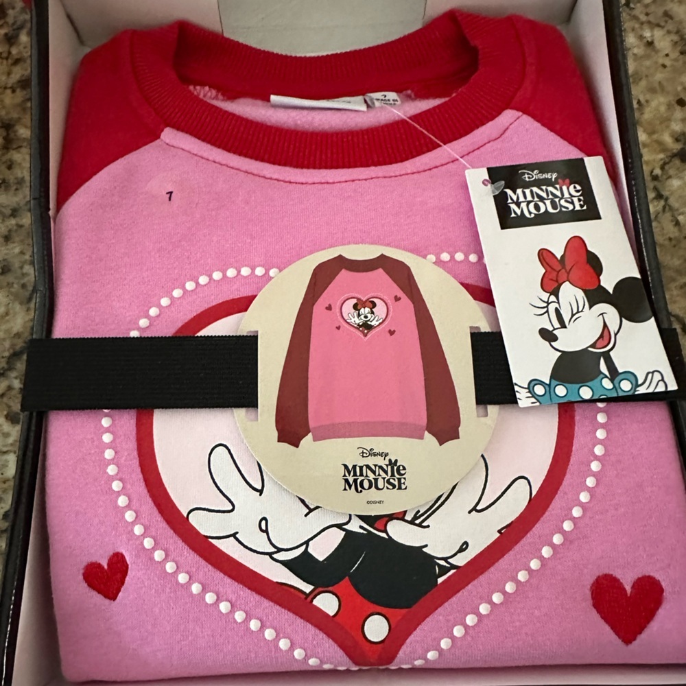 Disney Minnie Mouse Pink and Red Sweatshirt
